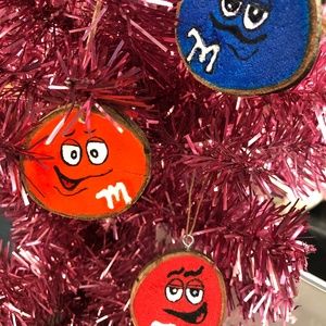 M&M Wooden Disc Ornaments